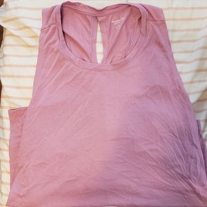 Lavender colored cross backed tank top